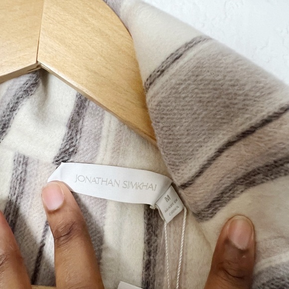 Jonathan Simkhai Carrie Wool Fringe Coat - Picture 6 of 9